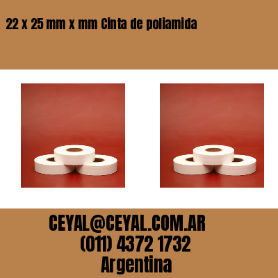 22 x 25 mm x mm Cinta de poliamida