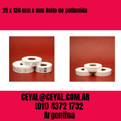 25 x 136 mm x mm Rollo de poliamida