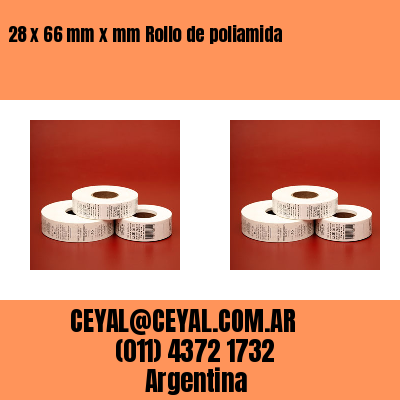 28 x 66 mm x mm Rollo de poliamida