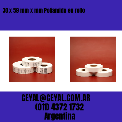 30 x 59 mm x mm Poliamida en rollo