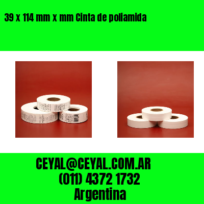 39 x 114 mm x mm Cinta de poliamida