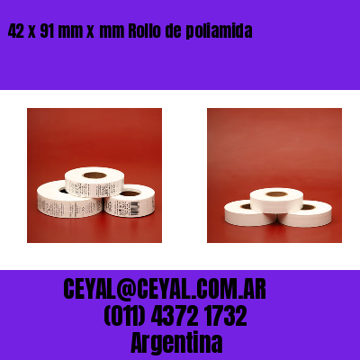 42 x 91 mm x mm Rollo de poliamida