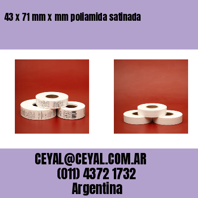 43 x 71 mm x mm poliamida satinada