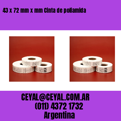 43 x 72 mm x mm Cinta de poliamida