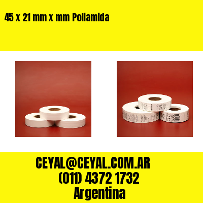 45 x 21 mm x mm Poliamida