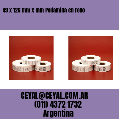 49 x 126 mm x mm Poliamida en rollo