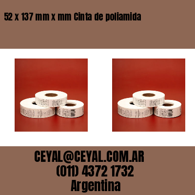 52 x 137 mm x mm Cinta de poliamida