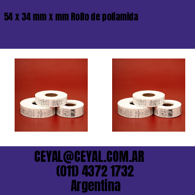 54 x 34 mm x mm Rollo de poliamida