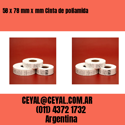 58 x 78 mm x mm Cinta de poliamida