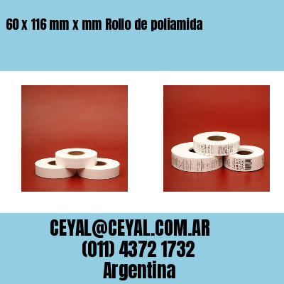 60 x 116 mm x mm Rollo de poliamida