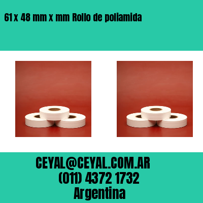 61 x 48 mm x mm Rollo de poliamida