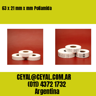 63 x 21 mm x mm Poliamida