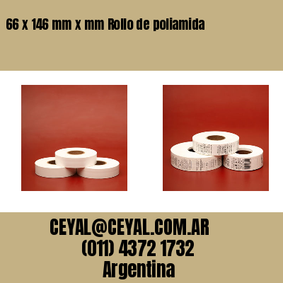 66 x 146 mm x mm Rollo de poliamida