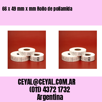 66 x 49 mm x mm Rollo de poliamida