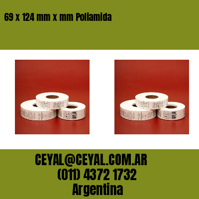 69 x 124 mm x mm Poliamida