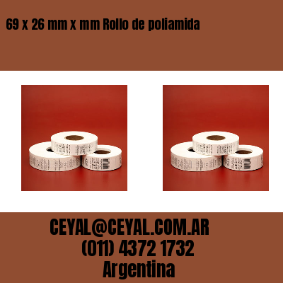 69 x 26 mm x mm Rollo de poliamida