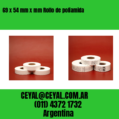 69 x 54 mm x mm Rollo de poliamida