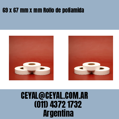 69 x 67 mm x mm Rollo de poliamida
