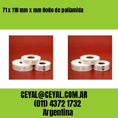 71 x 118 mm x mm Rollo de poliamida