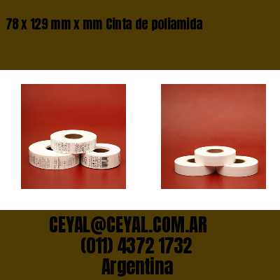 78 x 129 mm x mm Cinta de poliamida