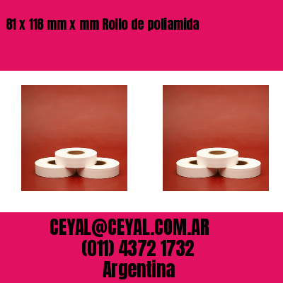 81 x 118 mm x mm Rollo de poliamida