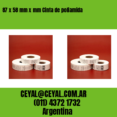 87 x 58 mm x mm Cinta de poliamida