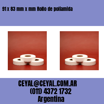 91 x 83 mm x mm Rollo de poliamida