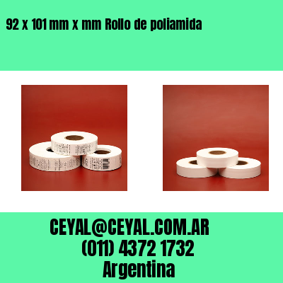 92 x 101 mm x mm Rollo de poliamida