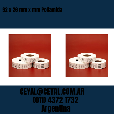 92 x 26 mm x mm Poliamida