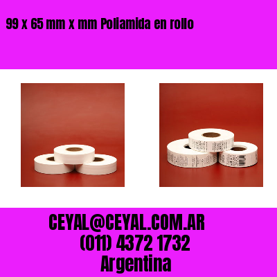 99 x 65 mm x mm Poliamida en rollo