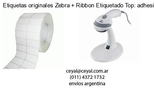 Etiquetas originales Zebra   Ribbon Etiquetado Top: adhesivo   ribbo