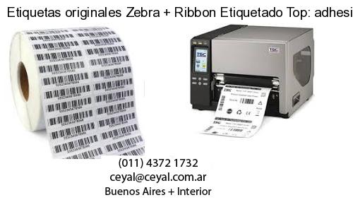 Etiquetas originales Zebra   Ribbon Etiquetado Top: adhesivo   ribbo