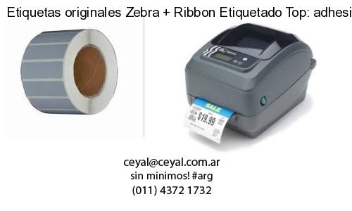 Etiquetas originales Zebra Ribbon Etiquetado Top: adhesivo ribbo