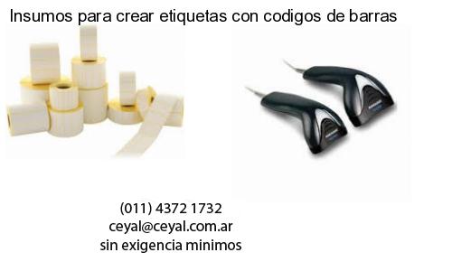 Insumos para crear etiquetas con codigos de barras