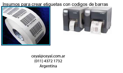 Insumos para crear etiquetas con codigos de barras