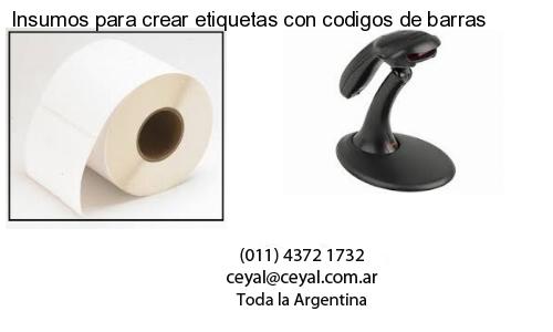 Insumos para crear etiquetas con codigos de barras