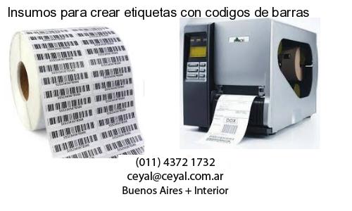 Insumos para crear etiquetas con codigos de barras