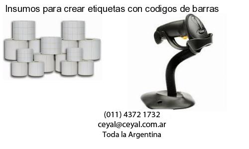 Insumos para crear etiquetas con codigos de barras