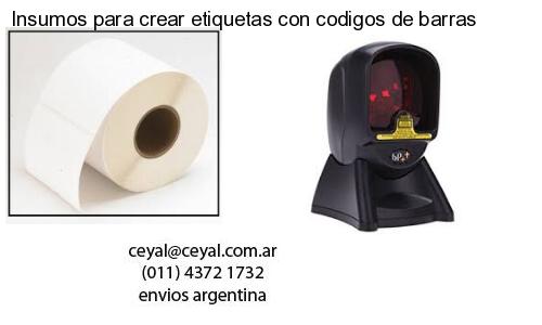 Insumos para crear etiquetas con codigos de barras