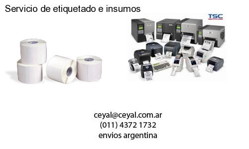 Servicio de etiquetado e insumos