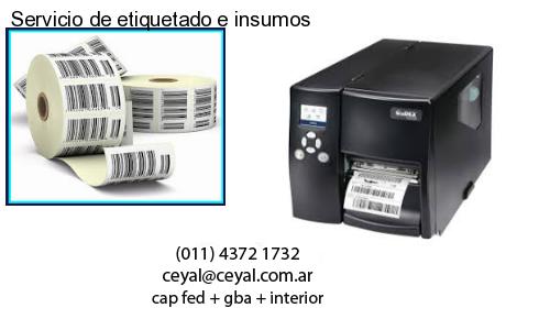 Servicio de etiquetado e insumos