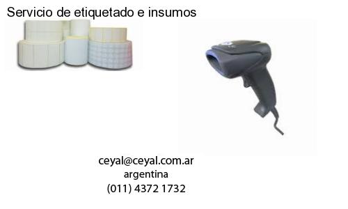 Servicio de etiquetado e insumos
