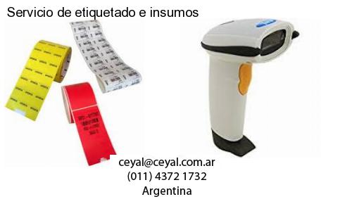 Servicio de etiquetado e insumos