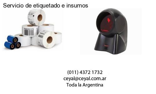 Servicio de etiquetado e insumos