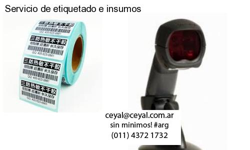 Servicio de etiquetado e insumos