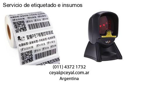 Servicio de etiquetado e insumos