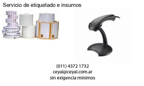 Servicio de etiquetado e insumos