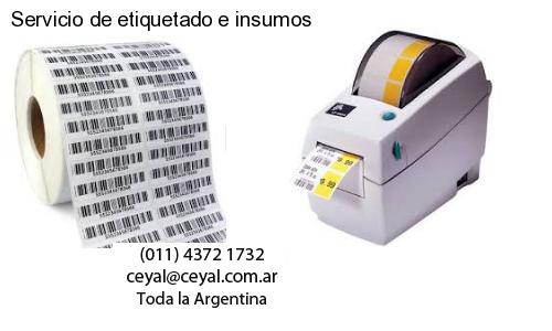 Servicio de etiquetado e insumos