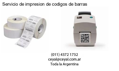 Servicio de impresion de codigos de barras