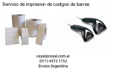 Servicio de impresion de codigos de barras